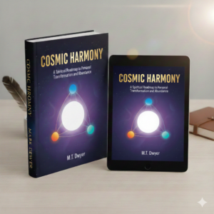 3D book cover of Cosmic Harmony by M. T. Dwyer