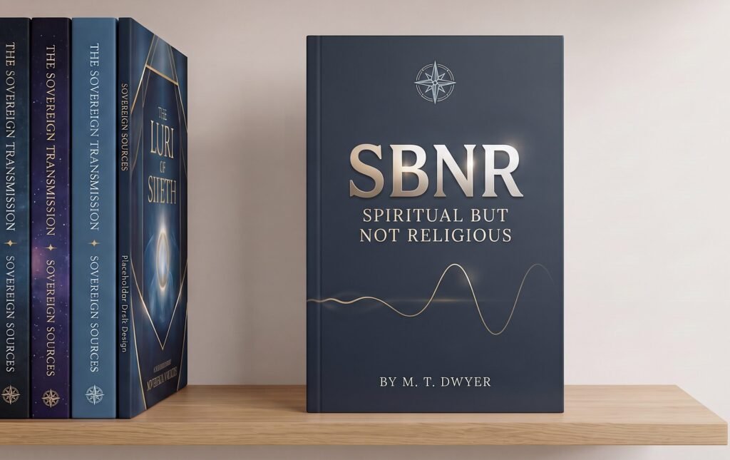 Book cover mockup for SBNR: Spiritual But Not Religious by M. T. Dwyer